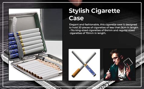 GUSTAVE® Cigarette Case King Size for Men Women Holds 20 Cigarettes ...