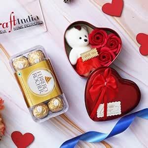 eCraftIndia Valentine Gift for Girlfriend Boyfriend I Love You Teddy ...