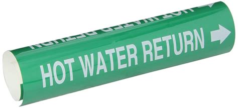 Brady 5831-I High Performance - Wrap Around Pipe Marker, B-689, White ...