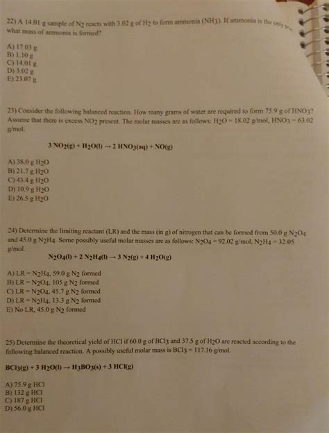 Solved reaction? The molar mass of KNO3 is 101.11 g/mol. 3) | Chegg.com