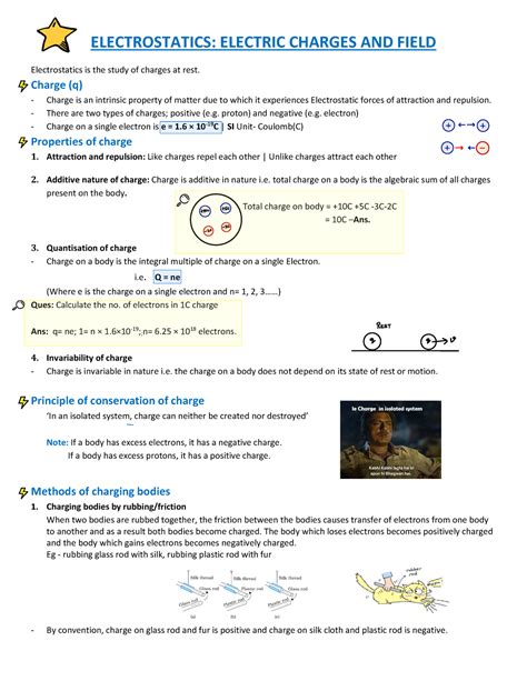 Electric Charges and Fields (New- MCQ) - ELECTROSTATICS: ELECTRIC ...