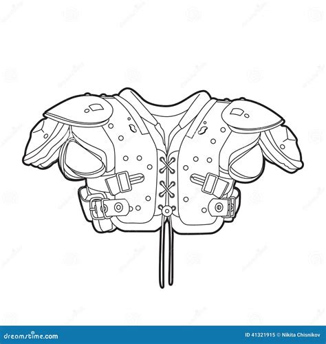 Football shoulder pads stock vector. Illustration of shoulder - 41321915