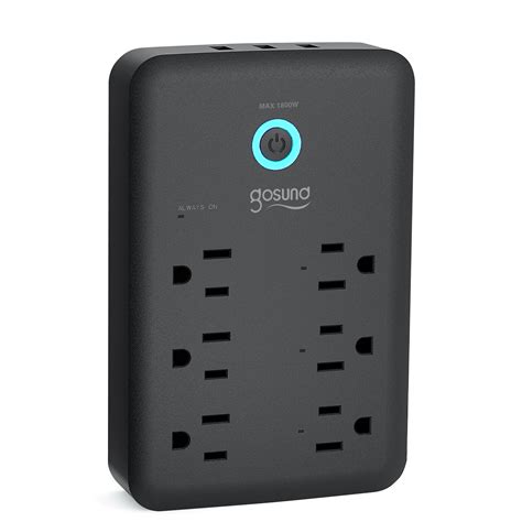 Buy Gosund 6-Outlet 3-USB Ports Power Strip, USB Power Strip, 120V ...