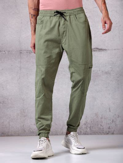 Buy Men's Camel Beige Cut & Sew Cargo Jogger Pants @Beyoung