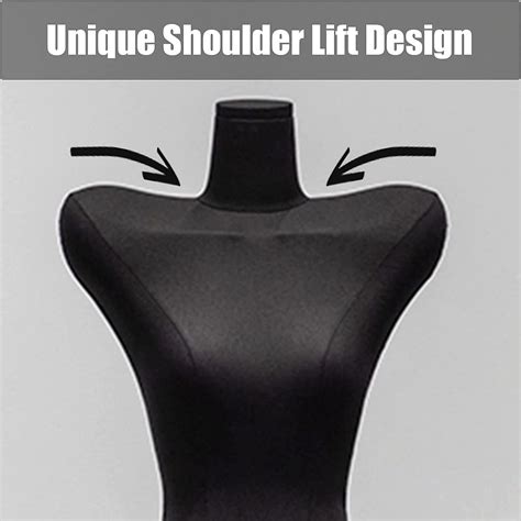 Buy HYKJLD ब्लैक फीमेल पुतला धड़ बॉडी ड्रेस फॉर्म, दर्जी डमी सिलाई धड़ ...