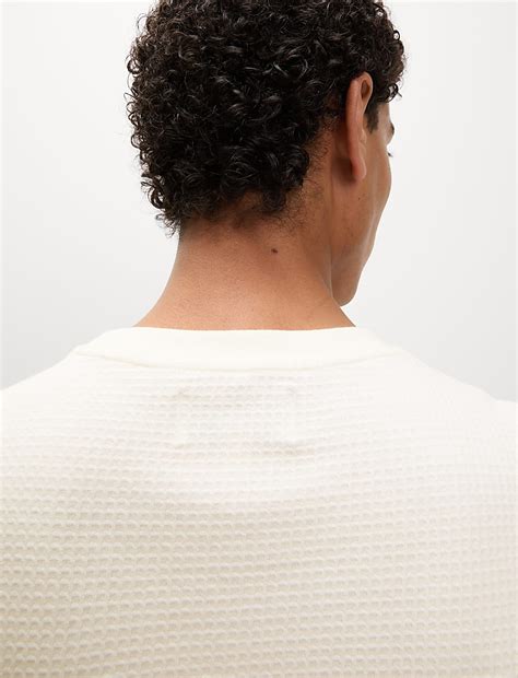 Buy Relaxed Pure Cotton Waffle T-Shirt at Marks & Spencer