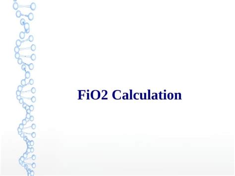 Image result for FiO2 Calculation