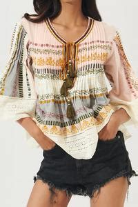 Buy White Cotton Block Round Top For Women by Verb by Pallavi Singhee ...