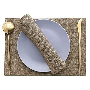 Buy Linen Basics Washable Jute Tablemats/Placemats/Heat Resistant ...