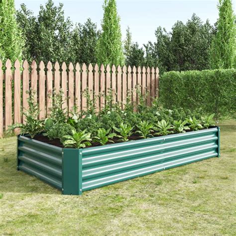 Raised Garden Bed Outdoor, 6×3×1ft , Metal Raised Rectangle Planter ...