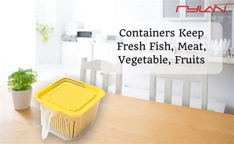 Buy Rylan Fridge Storage Boxes 1000ml Container for Kitchen Storage Set ...