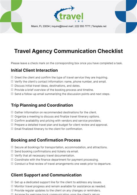 Communication Checklist Template 的图像结果