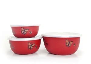 Zaib Stainless Steel Vegetable Bowl Microwave Bowl Food Storage Set ...