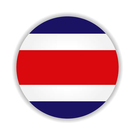 bandera redonda de costa rica. ilustración vectorial 14635903 Vector en ...