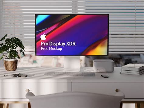 Free Apple Pro Display XDR Retina 6K 2024 Mockup PSD - Good Mockups