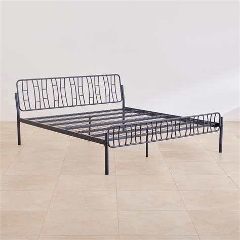 Buy Helios Nebula Aragon Mild Steel King Bed - Grey from Helios by Home ...