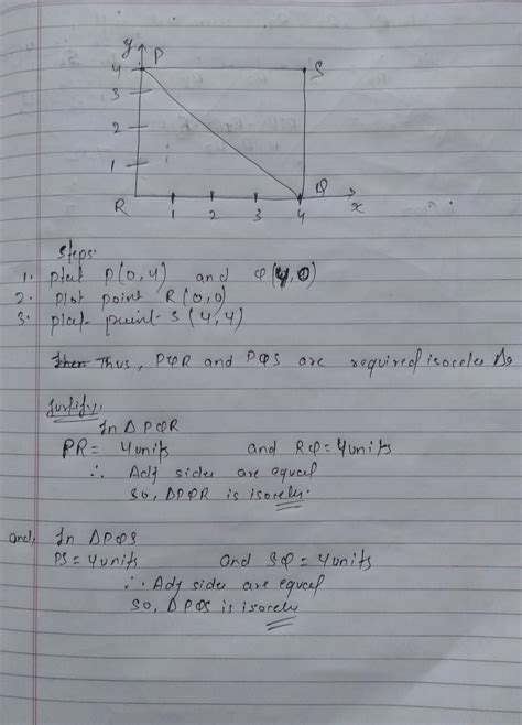 Plot the points P(0-4) and Q(0,4) on the graph paper. Now.plot the ...