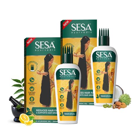 Buy SESA Ayurvedic Hair Oil With Bhringraj & 17 Rare Herbs With Coconut ...