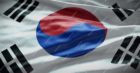 Premium Photo | South Korea national flag background illustration Symbol of country