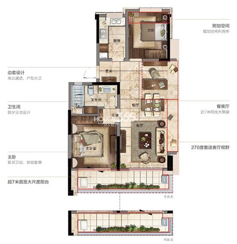 幸福空间：金辉融侨城280平+50平楼王产品户型 - 评测 -西安乐居网