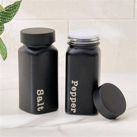 Buy Spinel Onyx Set of 2 Glass Salt and Pepper Set - 100ml from Home ...