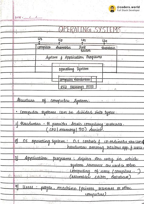 Image result for Operating System Handwritten Notes PDF
