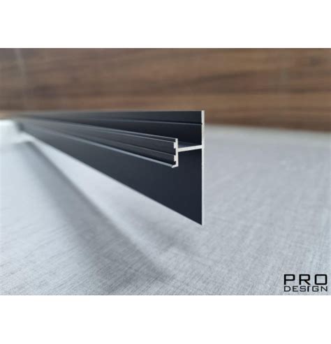Теневой плинтус скрытого монтажа Pro Design 380 Черный Муар RAL 9005 ...