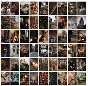 Dark Academia Wall Collage Kit – 54-Piece Aesthetic Poster Set with ...