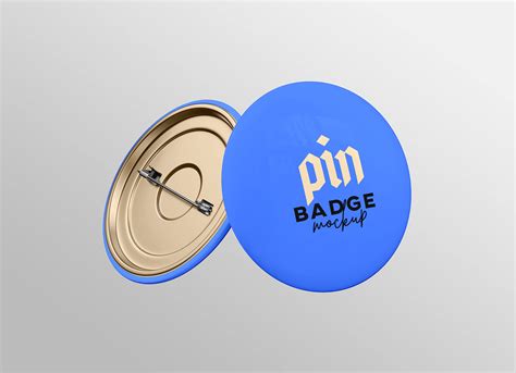 Square Pin Button Badge Mockup | Free PSD Templates