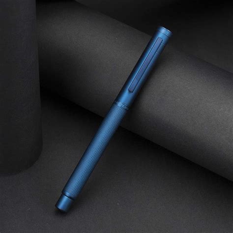 Buy Hongdian Dark Blue Fude Pen, Bent Nib Calligraphy Fountain Pen ...
