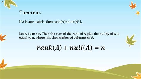 Rank nullity theorem | PPTX