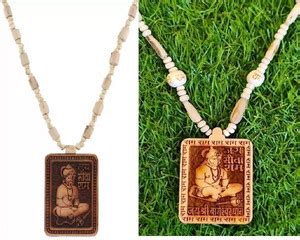 Green Spiritual Shri Bageshwar Dham Tulsi Kanthi Mala with Tulsi ...