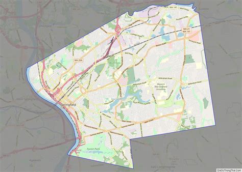 Image result for Springfield MA Map