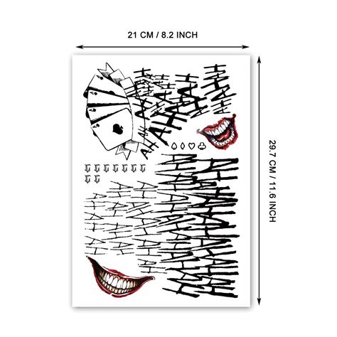 Fake Temporary Tattoos, 3-Sheet Men Temporary Tattoo Sticker for ...