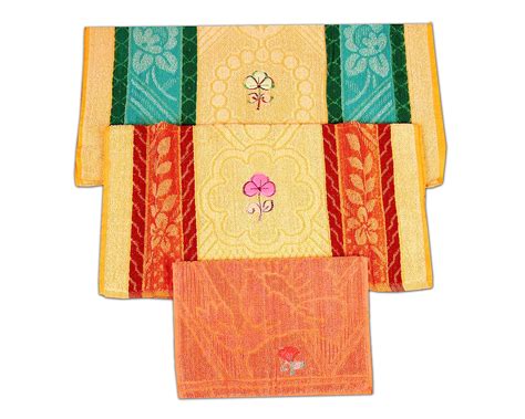 Kritarth Handicrafts Bath Towels Pure Cotton 420 GSM Set of 3 Hand wash ...