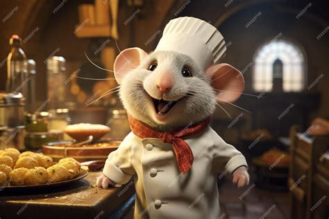 French rat chef character | Premium AI-generated image