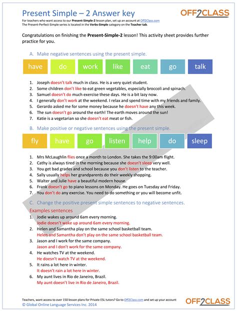 Image result for Present Simple Tasks