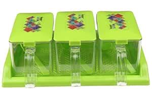 Buy SUKHSON INDIA Kitchen Essential Container with Tray Set of 3 ...