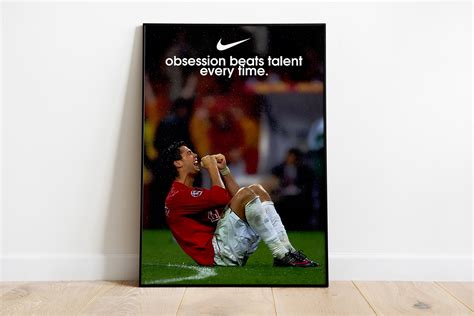 Cristiano Ronaldo "Obsession Beats Talent" Poster – LMDesignerPrints