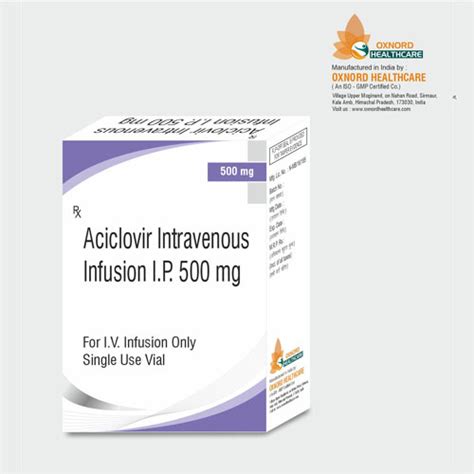 Aciclovir 500 mg Injection Oxnord Healthcare