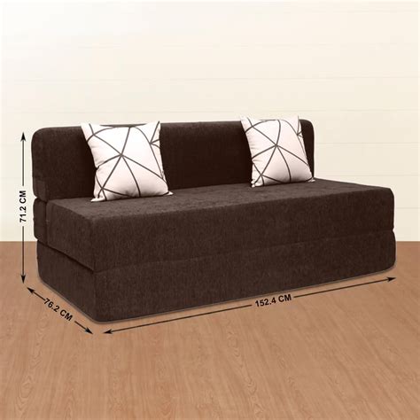 Buy Helios Ruben Fabric 3-Seater Sofa Bed with Cushions - Brown from ...