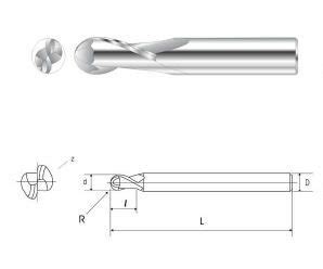 2 Flute Solid Carbide Ball Nose End Mills | Parshiv Tool Technologies