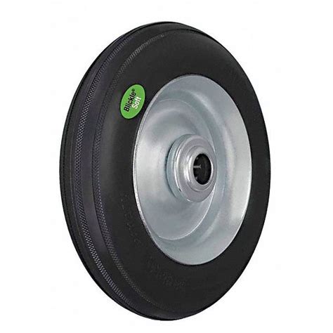 Zoro Select Solid Rubber Wheel, 440 lb. Load, Ribbed VW 260/20K | Zoro