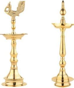 SHRI ANAND Pure Brass Traditional South Peacock Kuttu Vilaku oil lamp ...