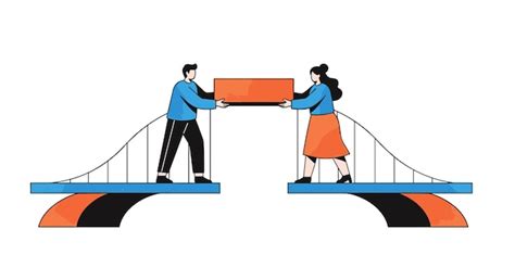 Building a bridge teamwork and collaboration concept | Premium AI ...