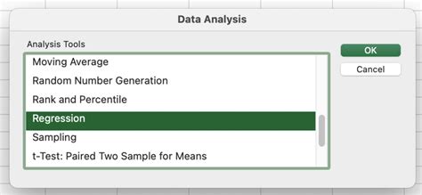 Multivariate Linear Regression in Excel 的图像结果