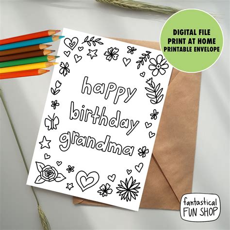 free printable birthday grandma cards create and print free printable ...