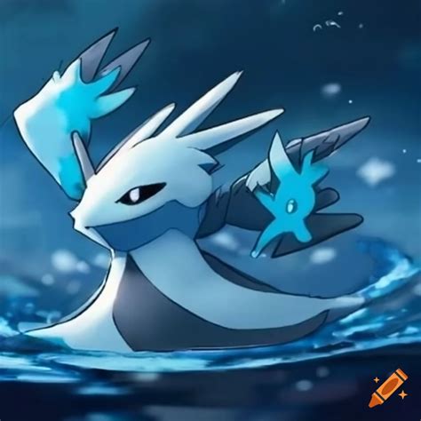 Ice-type robot pokemon design on Craiyon