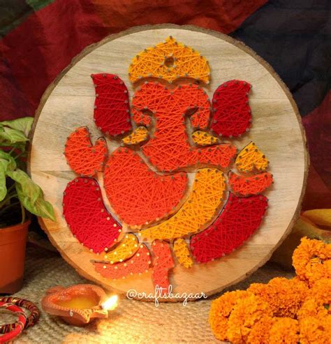 Ganesha String Art - Buy Unique Wall Decor Online – Craftsbazaar