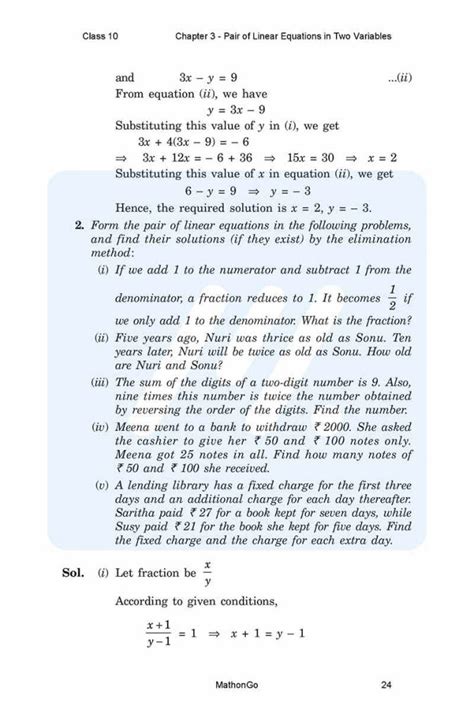 Image result for Chapter 3.1 Maths Class 10